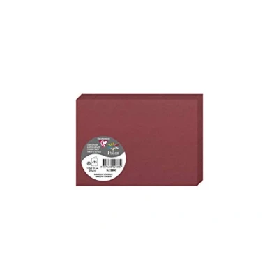 Bild av Clairefontaine 2380C förpackning med 25 dubbelkort pollen, 210 g, i format C6, 110 x 155 mm, bordeaux
