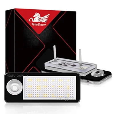 Bild av WinPower LED Registreringsskyltsbelysning 18SMD Nummerplåtslampa 6000K vit felfri Kompatibel med Audi A4 S4 B5 RS4 A6 B4 C5 RS6 etc., 2 delar