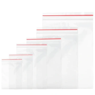 Bild av Baxcdyswe 600 stycken blixtlåspåsar, 6 storlekar tryckförslutningspåsar, plastpåsar, dragkedja ziplock, återförslutningsbara påsar, förpackningspåsar polypåse, förseglad dragkedja,