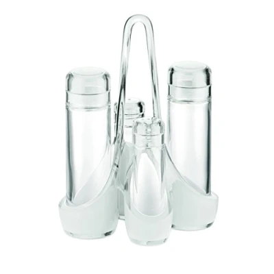 Bild av Guzzini Glam/Vintage, Olja, Vinäger, Salt och Peppar Set Transparent, 18,5 x 14 h24 cm 160 ml, 50 ml 24880000