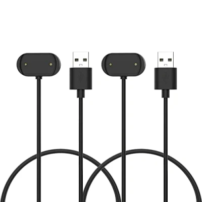 Bild av MoKo 2 Pack Charger Compatible with Amazfit GTR 4/3/3 Pro/GTS 4/3/T Rex 2, Portable Magnetic Replacement Charging Dock 100cm USB Charge Cable Cord, Black