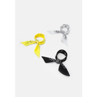Bild av Urban Classics Bandana 3 PACK Unisex Scarf, Storlek: One Size, Black/yellow/white