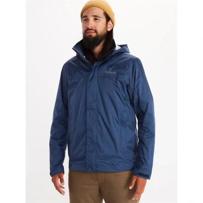 Bild av Marmot Män Precip Eco Jacket, Vattentät Jacka, Lätt Regnjacka Med Huva, Vindtät Regnrock, Andningsbar Vindjacka, Perfekt För Löpning Och Vandring, Arctic Navy, S