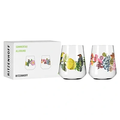 Bild av RITZENHOFF 2932001 universalglas set om 2 500 ml serie sommarrep allround blommig stil, flerfärgad Tillverkad i Tyskland