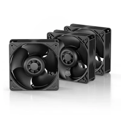 Bild av ARCTIC S12038 8K 120x120x38 mm serverfläkt, 800 8000 rpm, PWM reglerad, 4 polig anslutning, 12 V DC, särskilt effektiv, svart