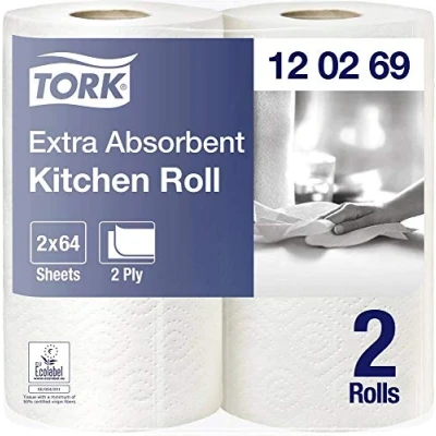 Bild av Køkkenruller Tork Ekstra Plus Premium 2 lag hvid (24 ruller pr. pakke)