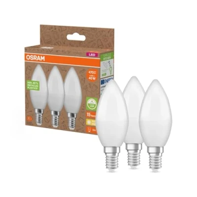 Bild av OSRAM LED lampa ljus opal E14 4,9W 827 3 pack
