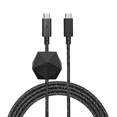 Bild av Native Union Typ C Desk kabel USB till 8ft ultrastark anti rippning laddningskabel med viktat ankare, kompatibel MacBook &amp; Pro 20172020, Microsoft Surface Go 2 (kosmos)