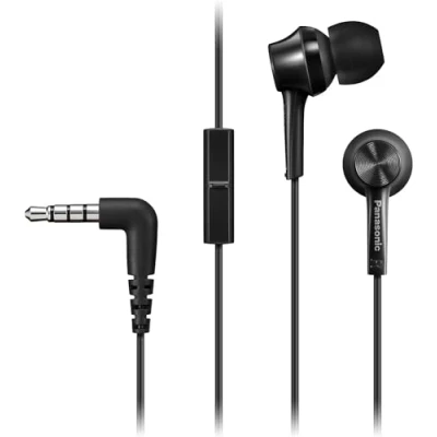 Bild av Panasonic RP TCM115E K In Ear hörlurar headset, mobiltelefon, utbytbara passstycken (S/M/L), svart