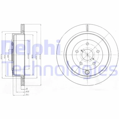 Bild av Bromsskiva DELPHI BG4267