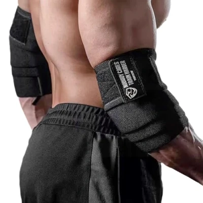 Bild av TAVIEW armbågsstöd för tyngdlyftning (1 par), 120 cm elastiskt och kompressions tyngdlyftning, fitness, crosstraining gymträning
