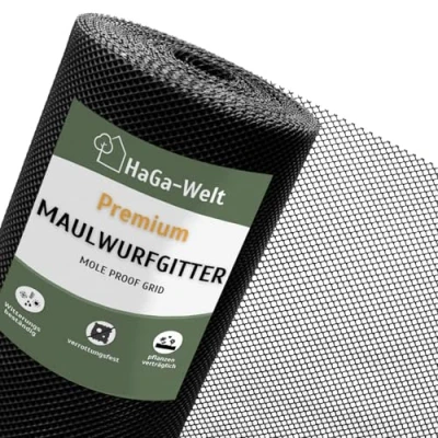 Bild av HaGa® födelseskyddsgaller 5 m x 1,2 robust mullvadsgaller för gräsmattor och garanterad hållbarhet maximal säkerhet mot födelsemärken metervara