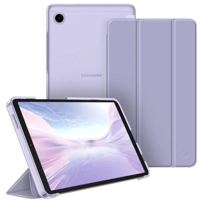 Bild av FINTIE Fodral för Samsung Galaxy Tab A9 8,7 tum 2023, ultratunt skyddsfodral med genomskinlig baksida skydd surfplatta SM X110/X115/X117, lila