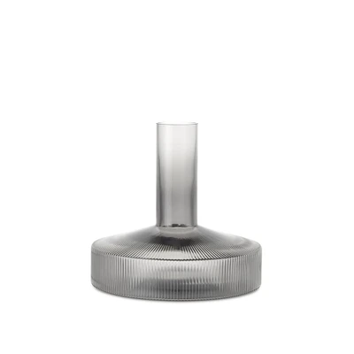 Bild av Ferm Living Ripple Wine Carafe Karaff Smoked Grey W18.5 x D18.5 H17.5 cm