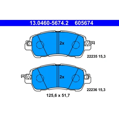 Bild av ATE 13.0460 5674.2 Jeu de plaquettes frein avec indicateur d&#039;usure MAZDA: 2 3/5 portes