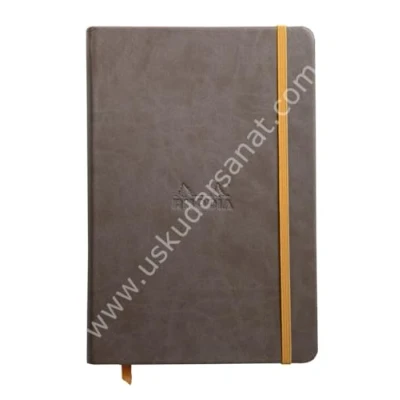 Bild av Rhodia 118743C Rhodiarama book (DIN A5, 14,8 x 21 cm anteckningsbok med elastiskt band, linjerad, 96 ark) 1 st brun
