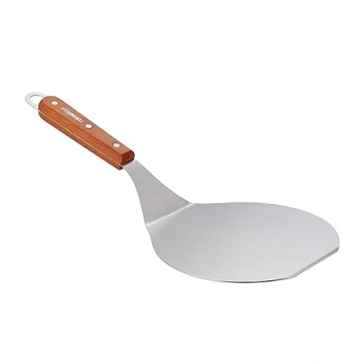 Bild av Relaxdays Pizzaspade, Pizza &amp; Flammkakor, Pizzaspade B x D: 16,5 17,5 cm, rostfritt stål, trähandtag, silver/brun