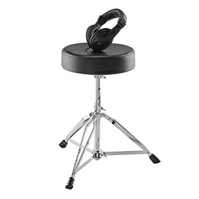 Bild av Alesis Drum Essentials Bundle Komplett tillbehörspaket för elektroniskt trumset, som innehåller en trumpall och on ear hörlurar