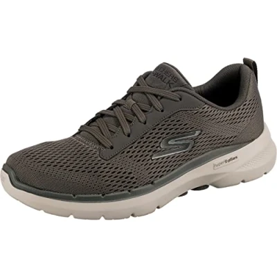 Bild av Skechers herr Go Walk 6 Avalo Sneaker, Taupe textil syntetisk, 41 EU