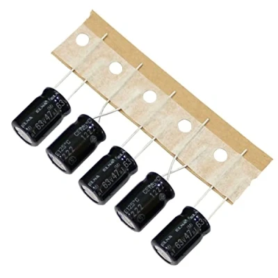 Bild av Elko Capacitor 20x radial 47µF 63V Elektrolytkondensator upp till 125C 47uF från Elna