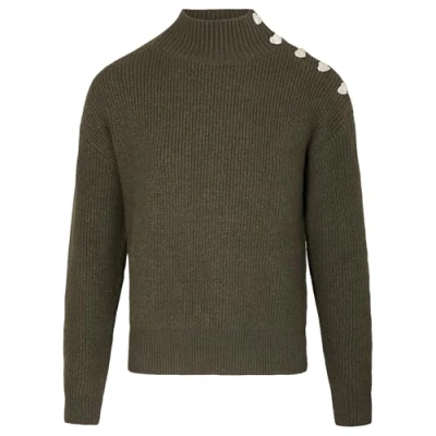 Bild av Morgan Longsleeved WITH Buttons Stickad tröja, Storlek: XS, Gris anthracite