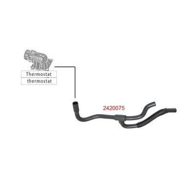 Bild av METZGER 2420075 Durite De Refroidissement EPDM (éthylène propylène diène caoutchouc) FORD: Transit Mk6 Van, Сamion à Plateau/Сhâssis