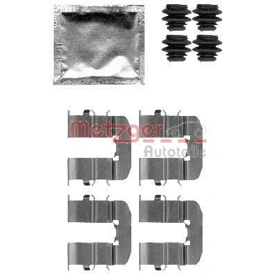 Bild av METZGER 109 1814 Kit d&#039;accessoires, plaquette de frein à disque HYUNDAI: i20 I 3/5 portes