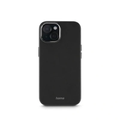 Bild av Hama fodral för iPhone 15 Pro (konstläder, metall, mobiltelefonfodral, elegant skyddsfodral baksida, extra skydd kamera och display, trådlös laddning kompatibel, mjuk, återvunnen