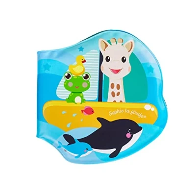 Bild av Sophie la Giraff Girafe Badbok rolig och färgglad 8 sidor 3 olika vattenuniverser för barn från 4 månader