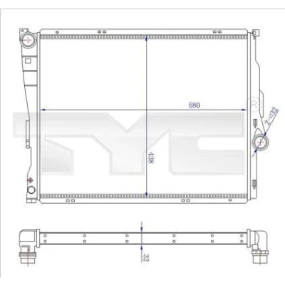 Bild av Kylare, motorkylning Tyc 703 0006 R