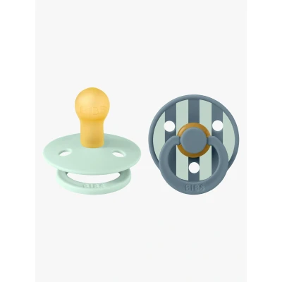 Bild av BIBS Studio Colour Block Napp 2 Pack Latex Stl 1, Nordic Mint Petrol Mix