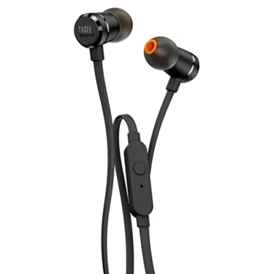 Bild av JBL in ear headphone earphone with 1 button remote control and integrated microphone Compatible Apple Android devices T290 headphones (aluminum) black
