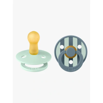 Bild av BIBS Studio Colour Block Napp 2 Pack Latex Stl 2, Nordic Mint Petrol Mix