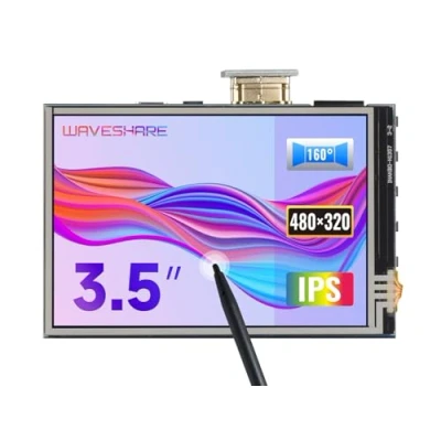 Bild av Waveshare Raspberry Pi 3.5 inch Resistive Touch Screen LCD Controlled High Resolution HDMI Interface Display Panel for 2B 3B 3B+ Zero W Support Raspbian Ubuntu System