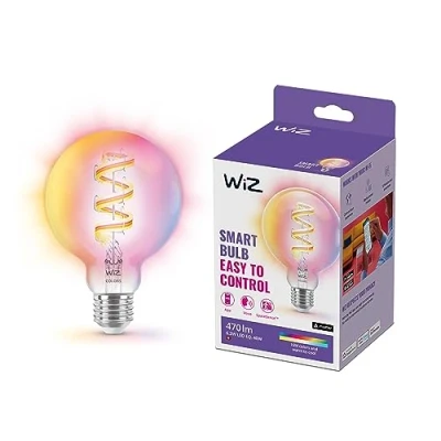 Bild av WiZ Color, RGB Smart LED belysning (WiFi och Bluetooth), G95, E27, 2200 6500 Kelvin, Dimbar i kallvitt till varmvitt 16 miljoner färger