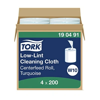 Bild av Tork Rengöringsduk Precision turkos W10, lämplig för lösningsmedel, 4 x 200 dukar, 190491