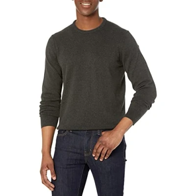 Bild av Amazon Essentials Men&#039;s Tröja med rund hals (finns i Big &amp; Tall), Kolsvart ljung, XXL