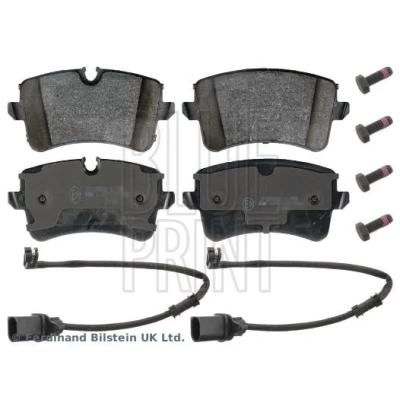 Bild av BLUE PRINT ADV184251 Jeu de plaquettes frein Essieu arrière contact signal d&#039;usure inclus avec kit vis AUDI: A8 D4