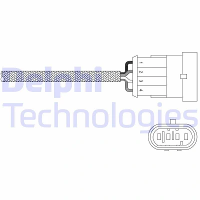 Bild av DELPHI ES20344 12B1 Sonde lambda planaire, chauffé ALFA ROMEO: 147, 156 Berline, GTV, FIAT: Ducato III Van