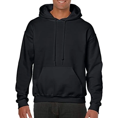 Bild av GILDAN herr Tröja med huva i fleece, stil G18500, Svart, XL