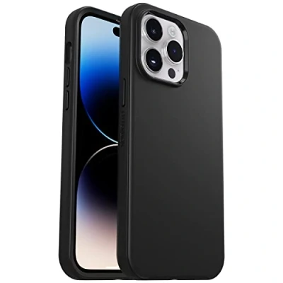 Bild av OtterBox Symmetry skal för iPhone 14 Pro Max, stöttåligt, fallsäkert, skyddande tunt skal, testad till militärstandard x3, antimikrobiellt skydd, Svart, Utan retailförpackning