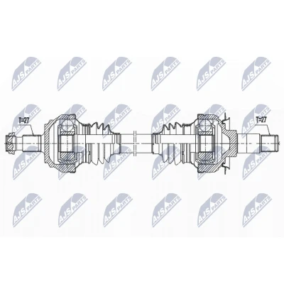 Bild av Drivaxel, Bakaxel höger, mercedes benz c klass [w205], t model [s205], A2053509808