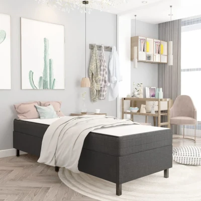 Bild av VidaXl Sängram Grå Tyg 90X200 Cm