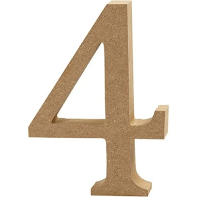 Bild av Creativ Company Number 4 MDF 13cm 1pc.