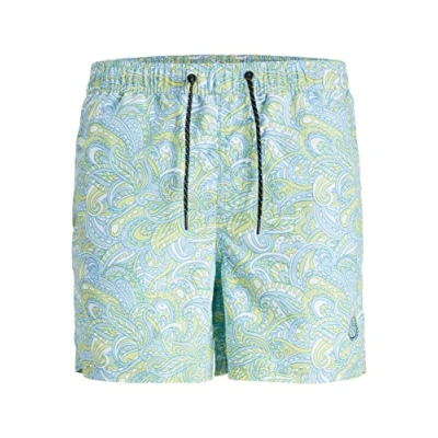 Bild av JACK &amp; JONES Jpstfiji Jjswim Paisley Pls badshorts, Ethereal blå, 46 plus size