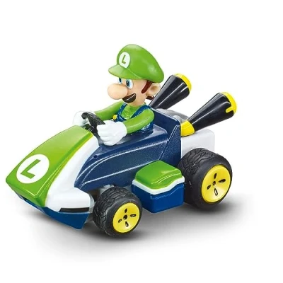 Bild av Carrera RC Mario Kart Mini Luigi, för barn och vuxna, pojkar flickor, unik originallicens, omedelbar körning kul med redo att springa, autentisk upplevelse, grön