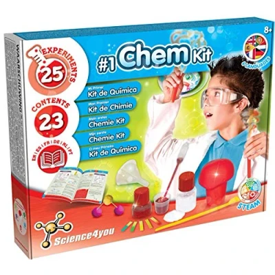 Bild av Science4you Mitt första kemisiset, vetenskapskit för barn ålder 8+ Vetenskapslabb med 25 experiment barn: KemiLab explosiva pedagogiska kit och stamleksaker