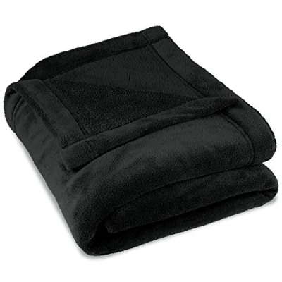Bild av CelinaTex Fluffig gosig filt, XXL, 220 x 240 cm, svart soffa, varm, mjuk, mikrofiber, fleece, OEKO TEX Montreal