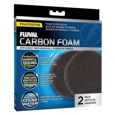 Bild av Fluval Carbon Foam Filtermatta FX serien 2 st