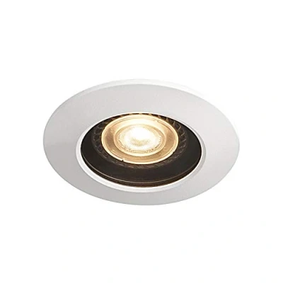 Bild av SLV infälld taklampa VARU QPAR51 DL/belysning för väggar, vägar, ingångar, LED spotlights utomhus, lampa trädgårdslampa, takstrålkastare/GU10 IP20/IP65 5,0 W vit